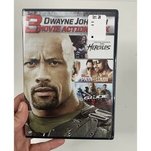 New Sealed Dwayne Johnson 3 Movie Action Pack DVD